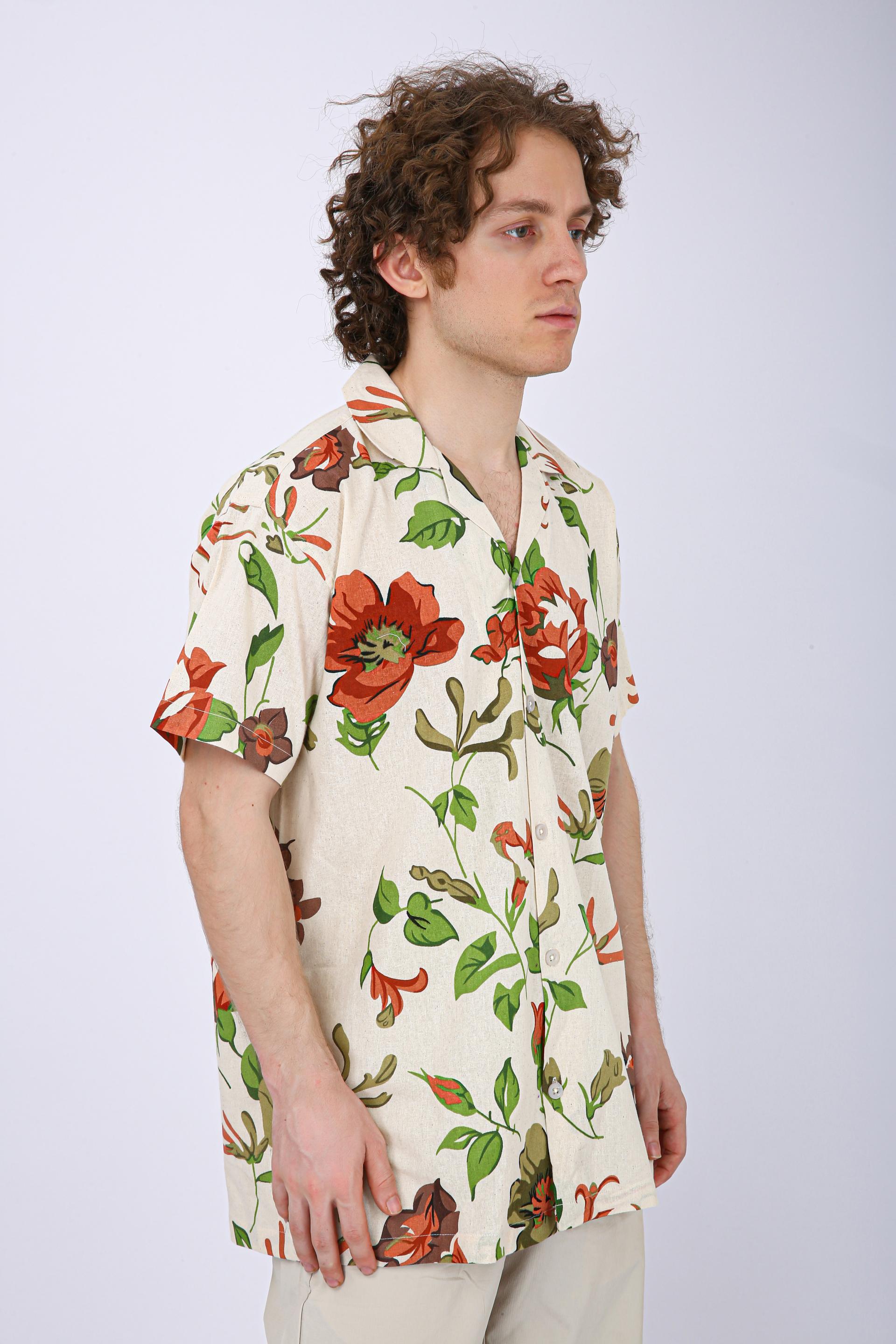 Premium Cuban Collar Patch Pocket Shirt - Off White
