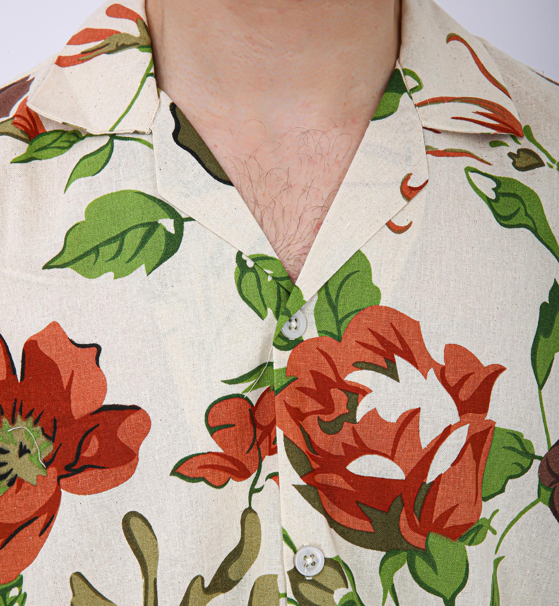 Premium Cuban Collar Patch Pocket Shirt - Off White