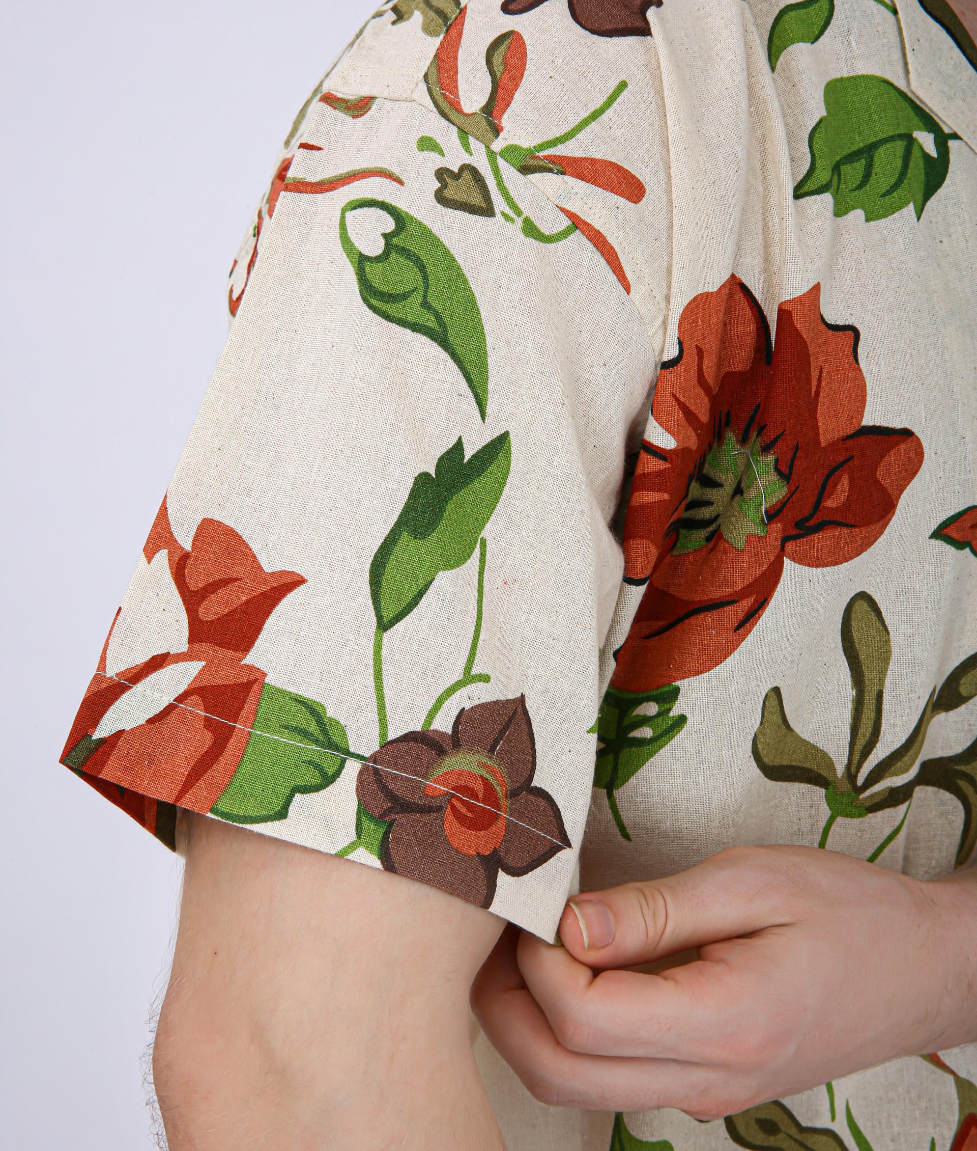 Premium Cuban Collar Patch Pocket Shirt - Off White