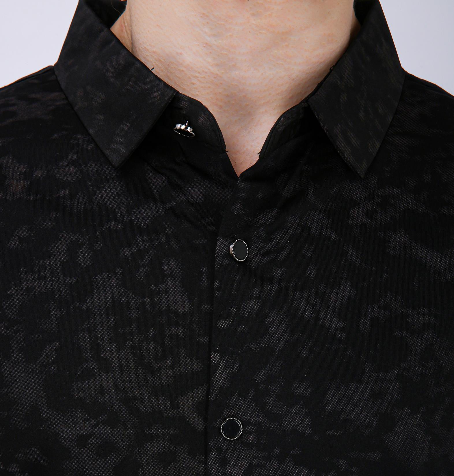 Premium Printed Casual Shirt - Black