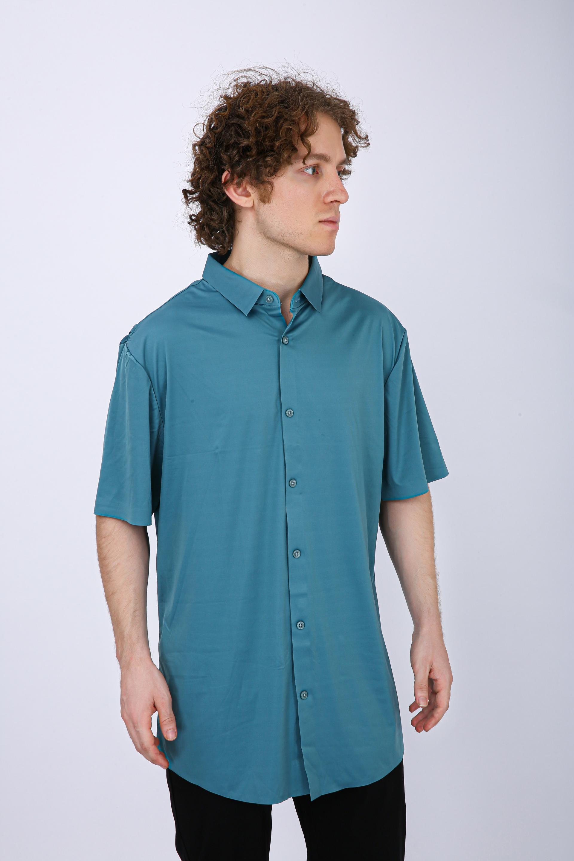 Men's Premium Solid Half Formal Shirt - Maya Blue