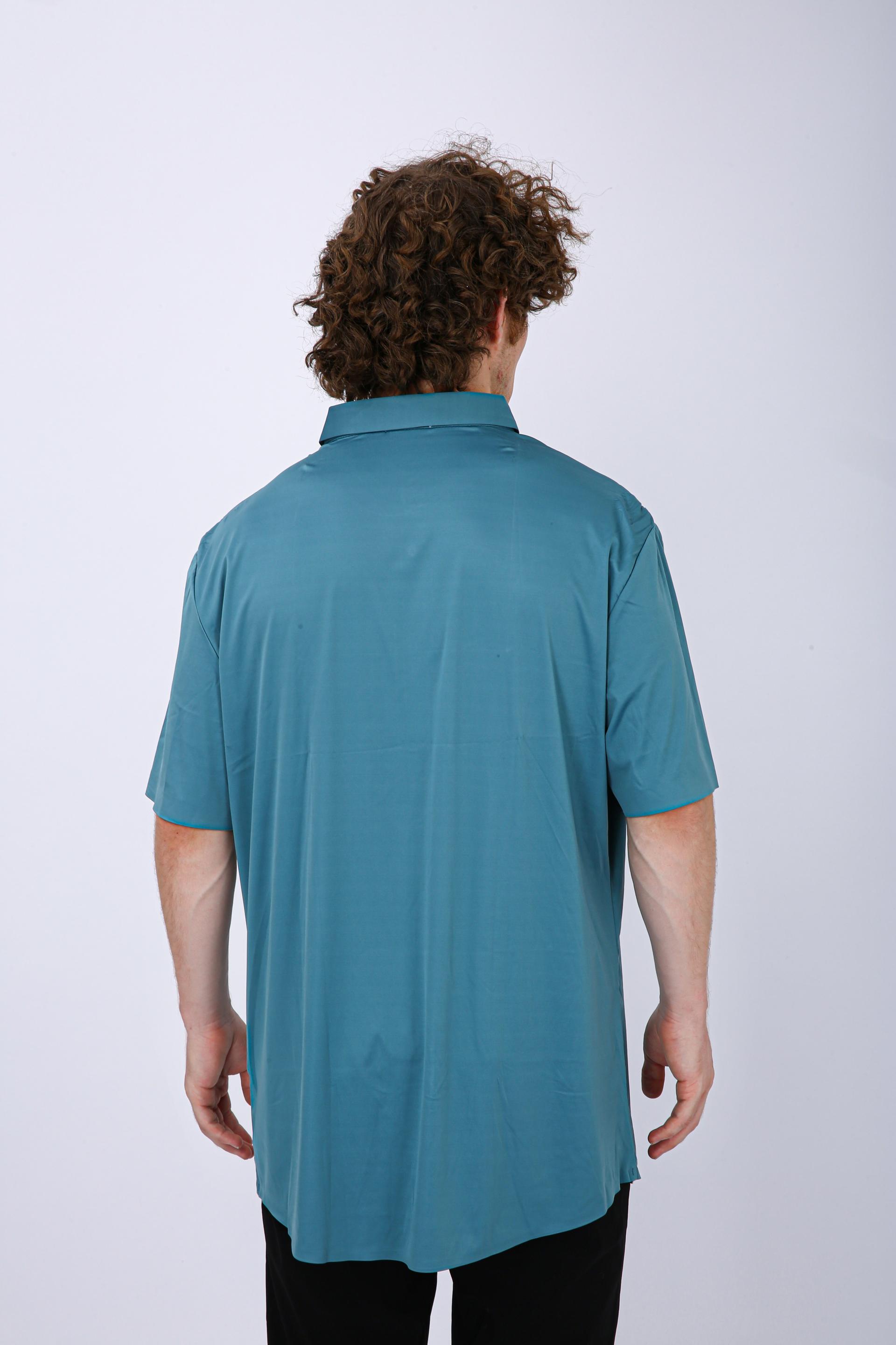 Men's Premium Solid Half Formal Shirt - Maya Blue