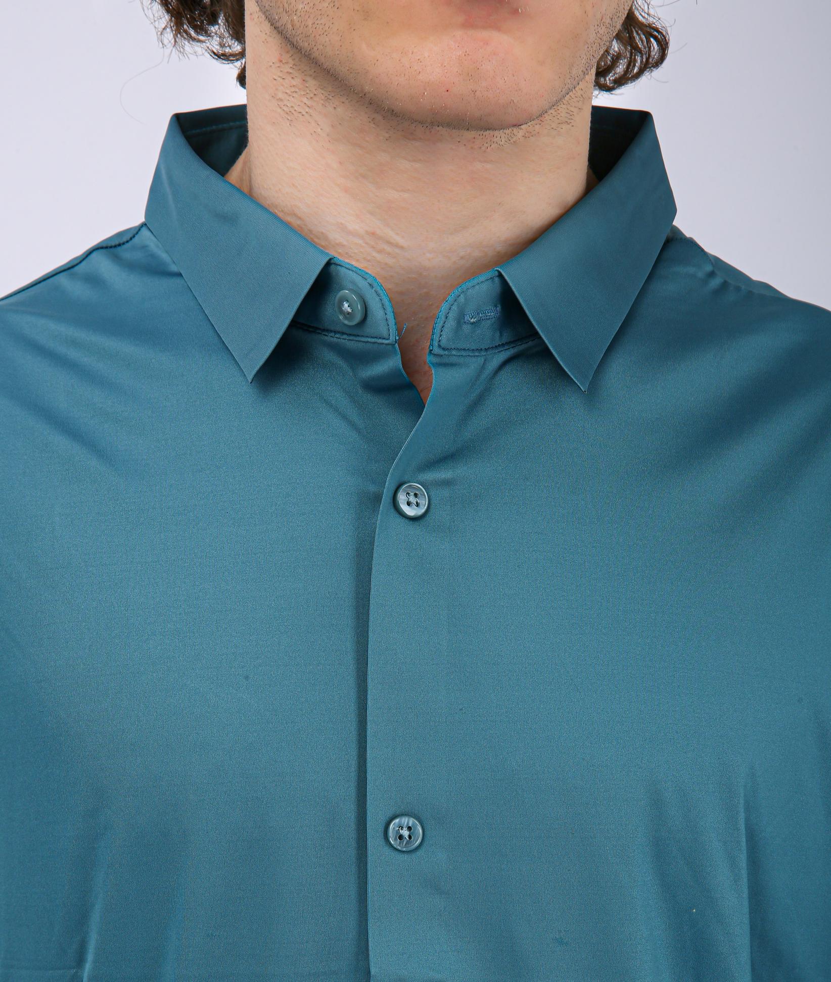 Men's Premium Solid Half Formal Shirt - Maya Blue