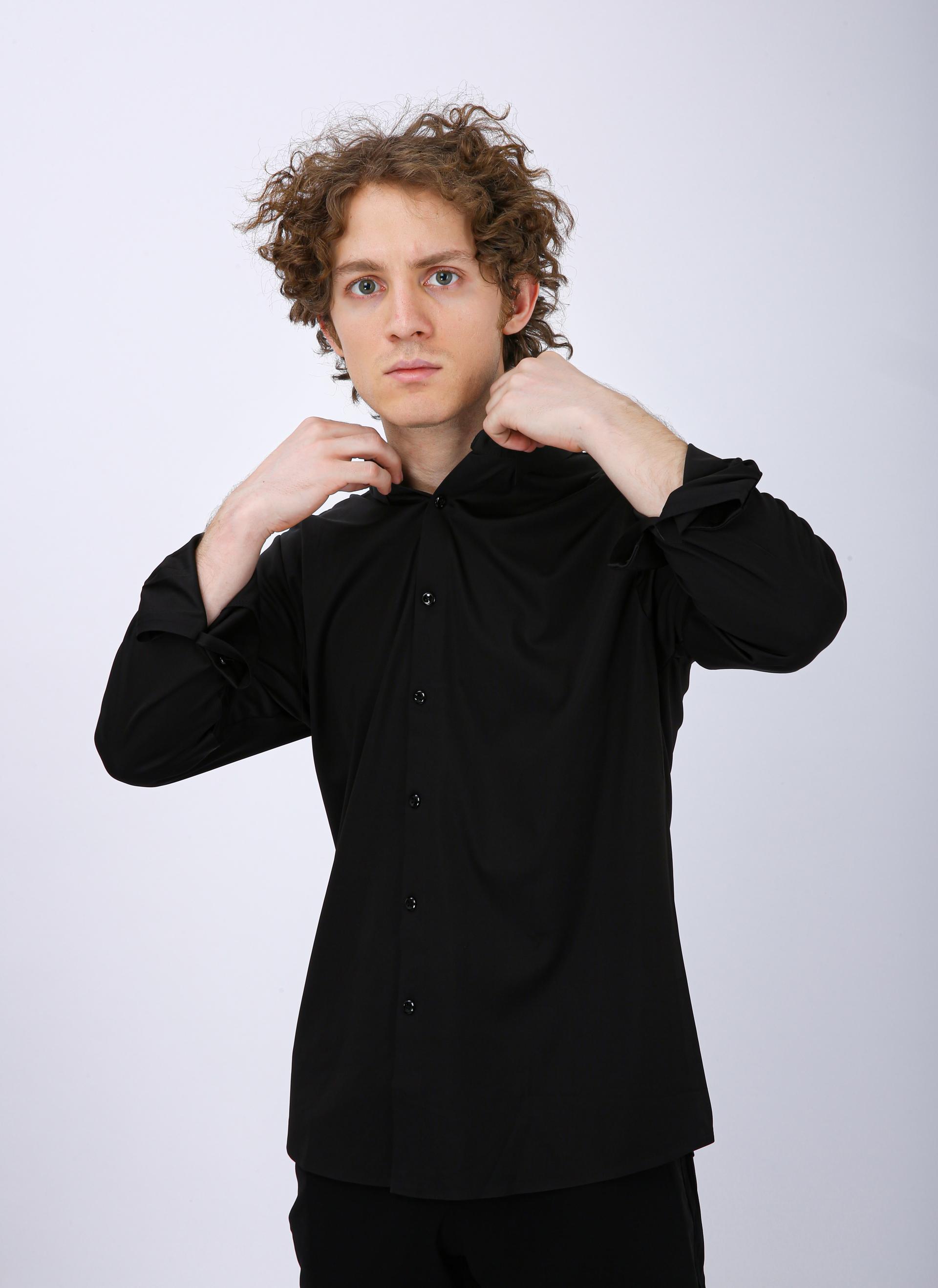 Premium Solid Formal Shirt  - Black