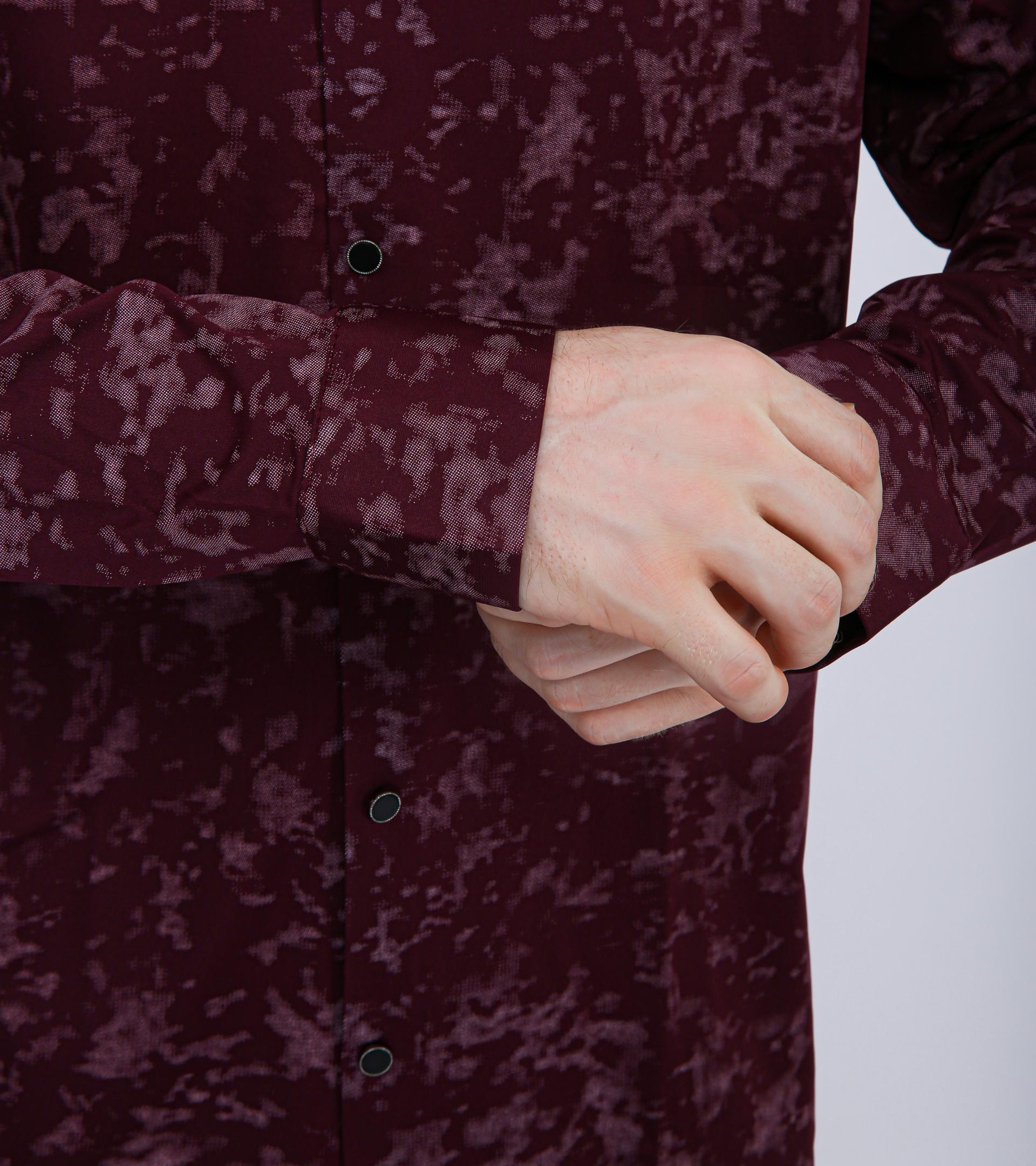 Premium Printed Casual Shirt - Wine