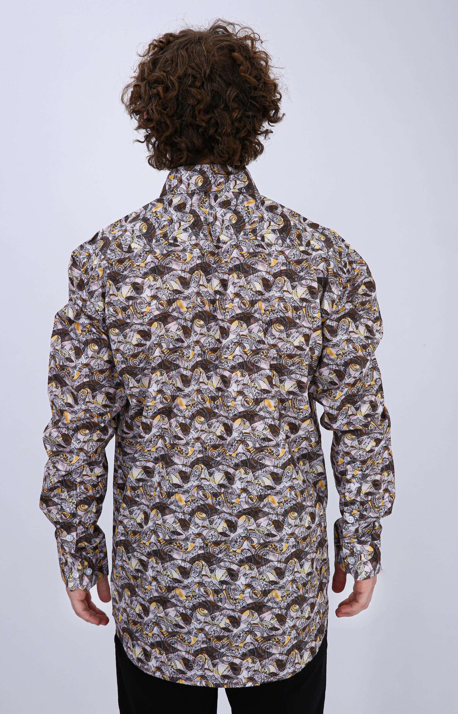 Premium Geometric Printed Casual Shirt - Multi Color