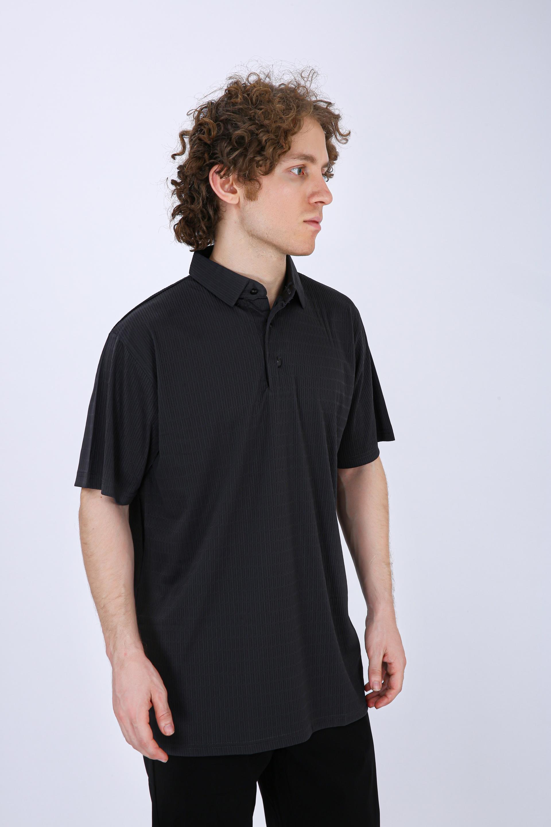 Men's Premium Textured Polo T-Shirt - Light Grey