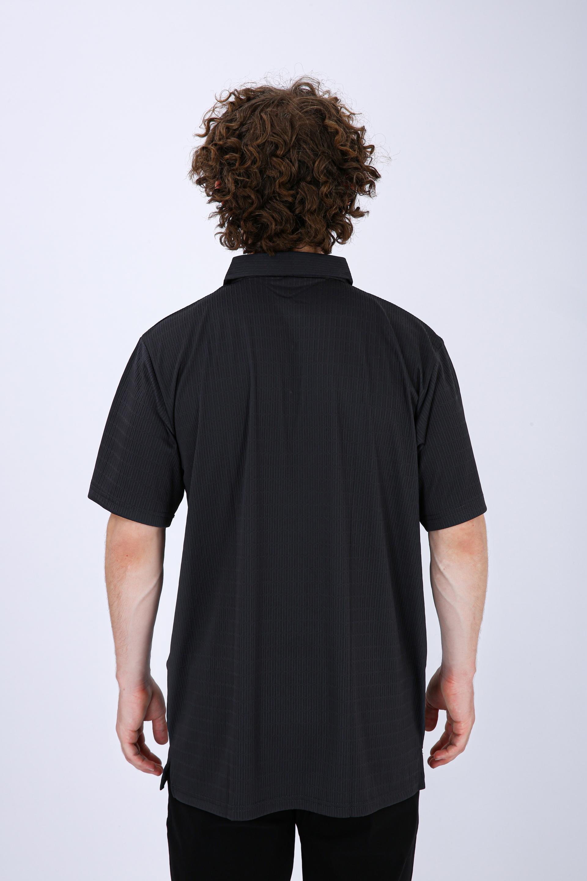 Men's Premium Textured Polo T-Shirt - Light Grey