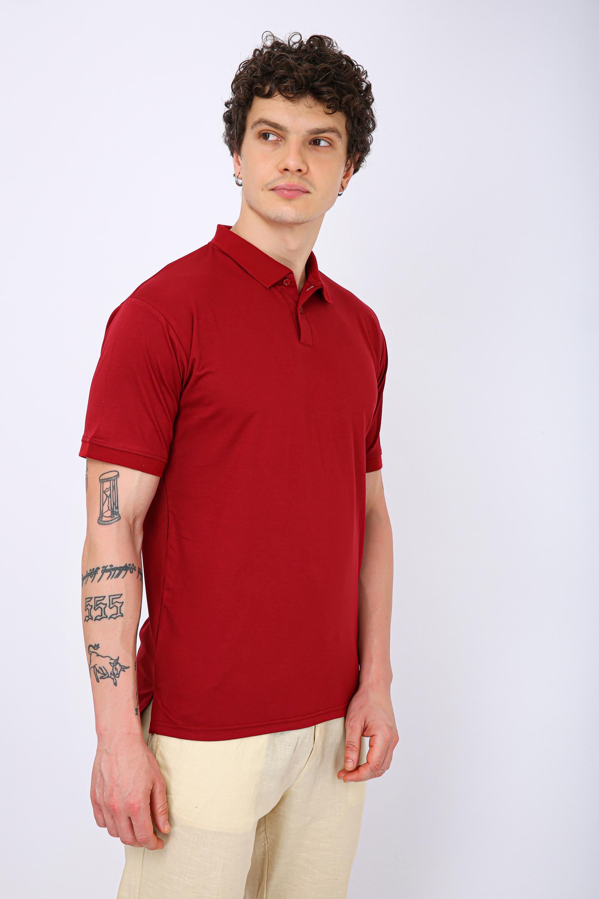 Men's Premium Half Sleeve Polo T-Shirt - Red