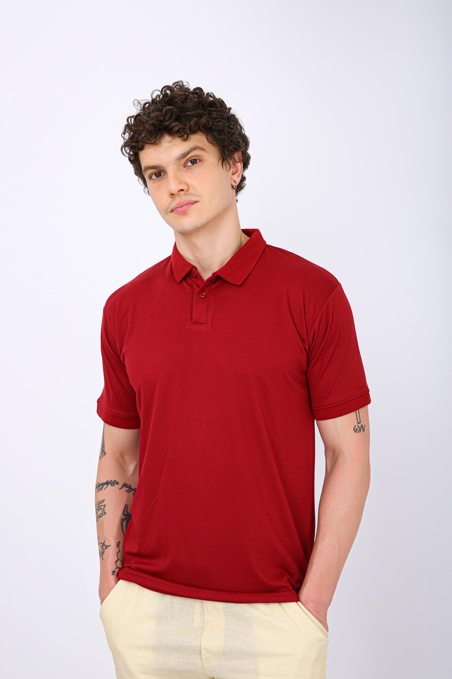 Men's Premium Half Sleeve Polo T-Shirt - Red