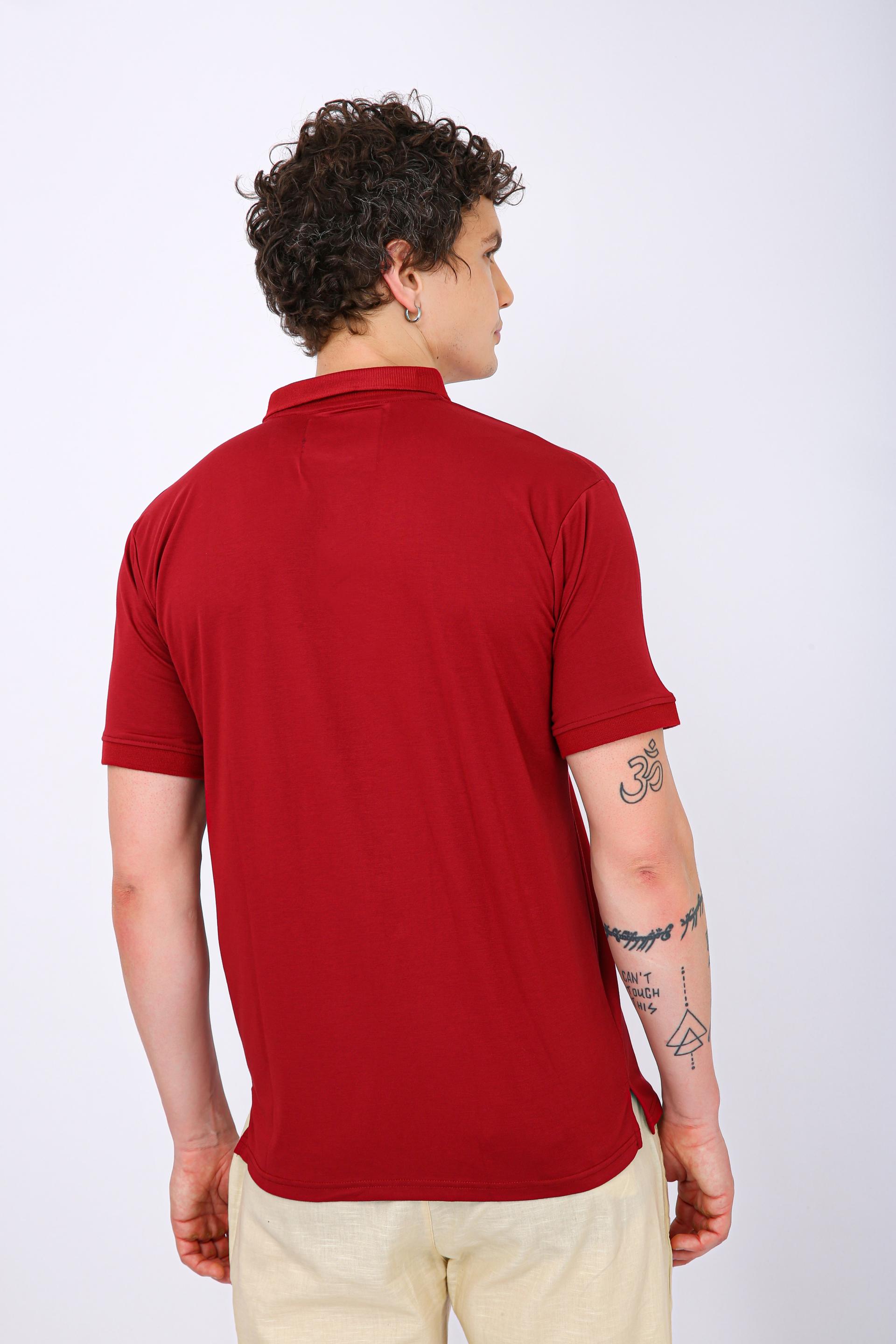Men's Premium Half Sleeve Polo T-Shirt - Red