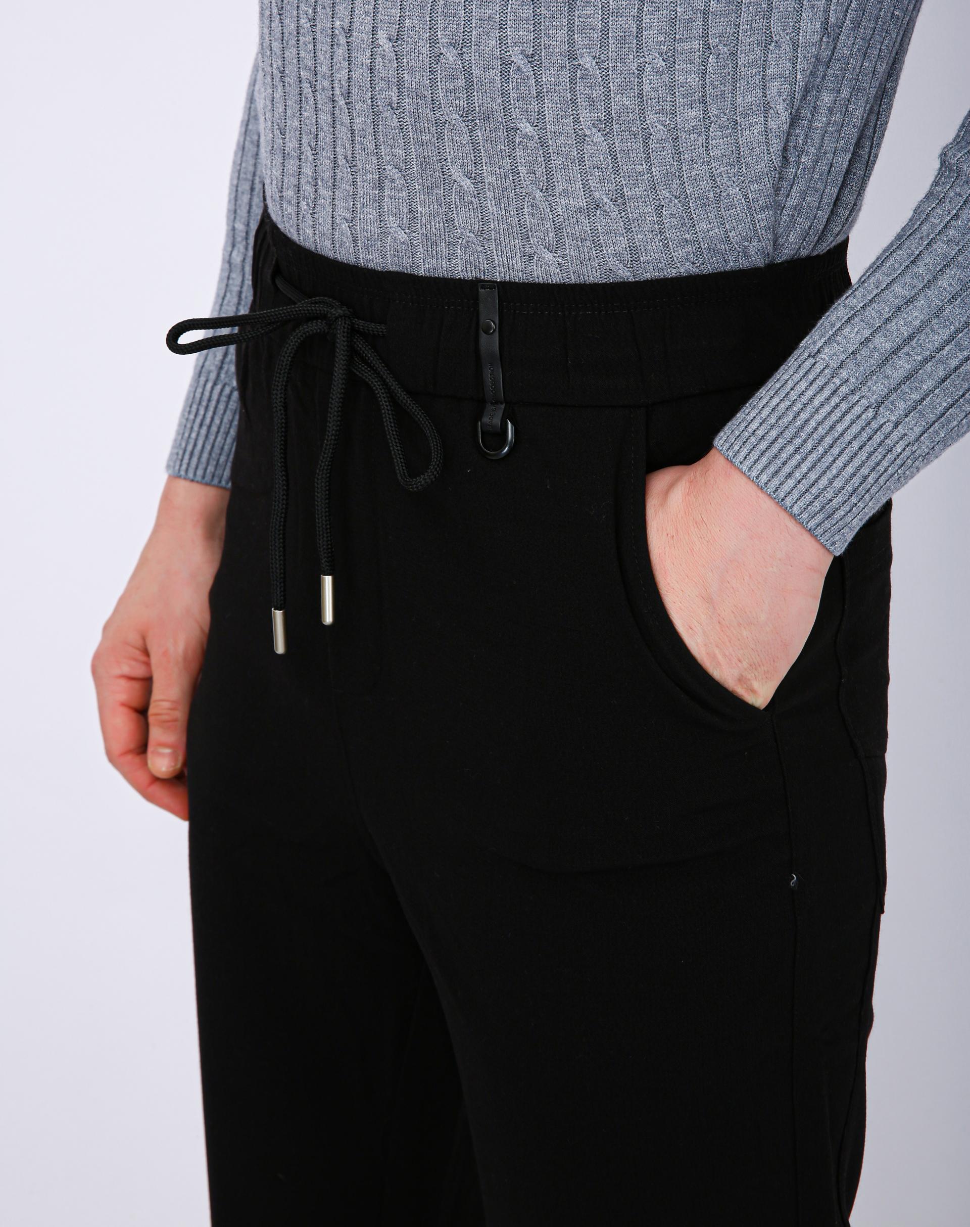 Men's Premium Drawstring Casual Trousers - Black
