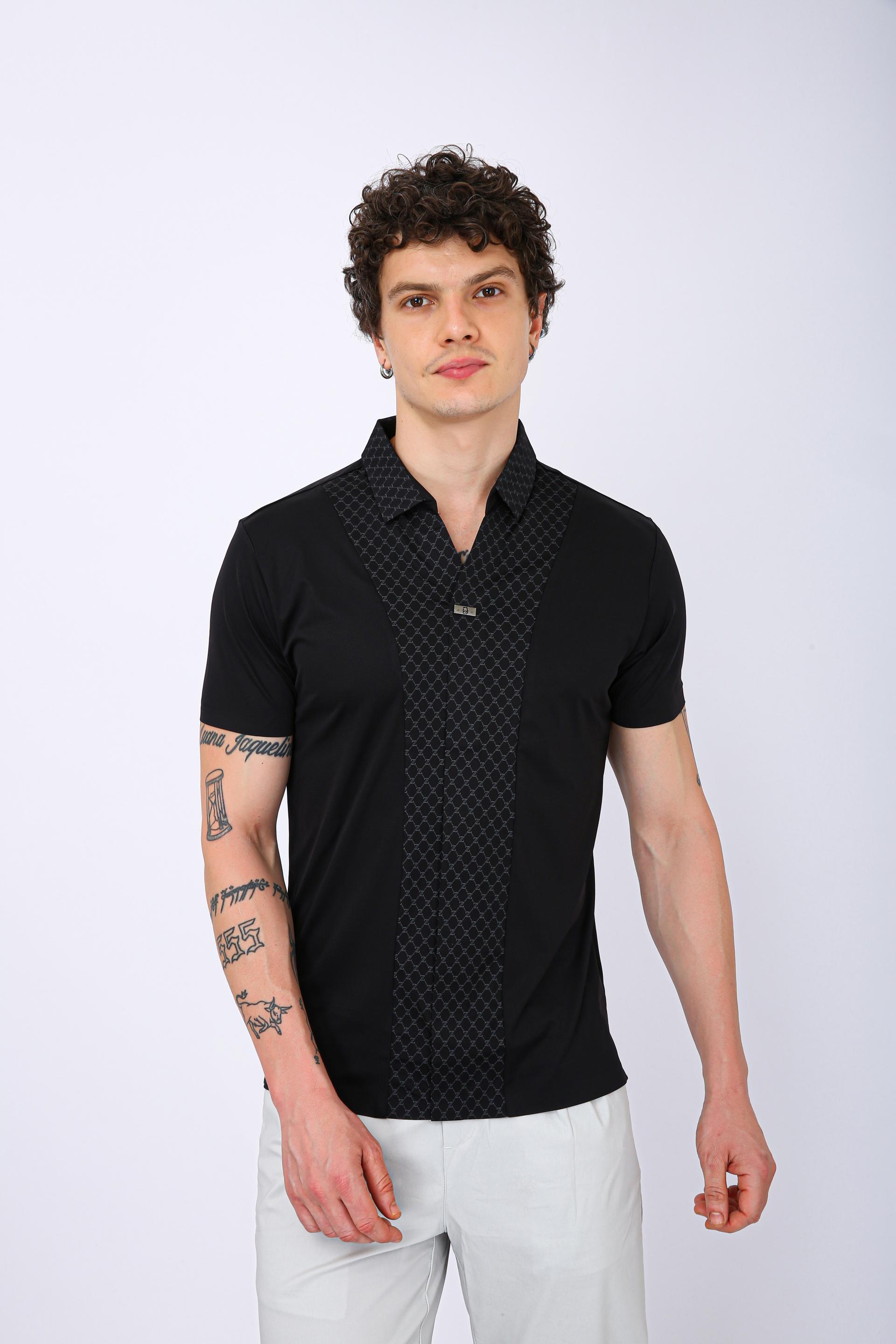 Premium Designer Polo T-Shirt - Black