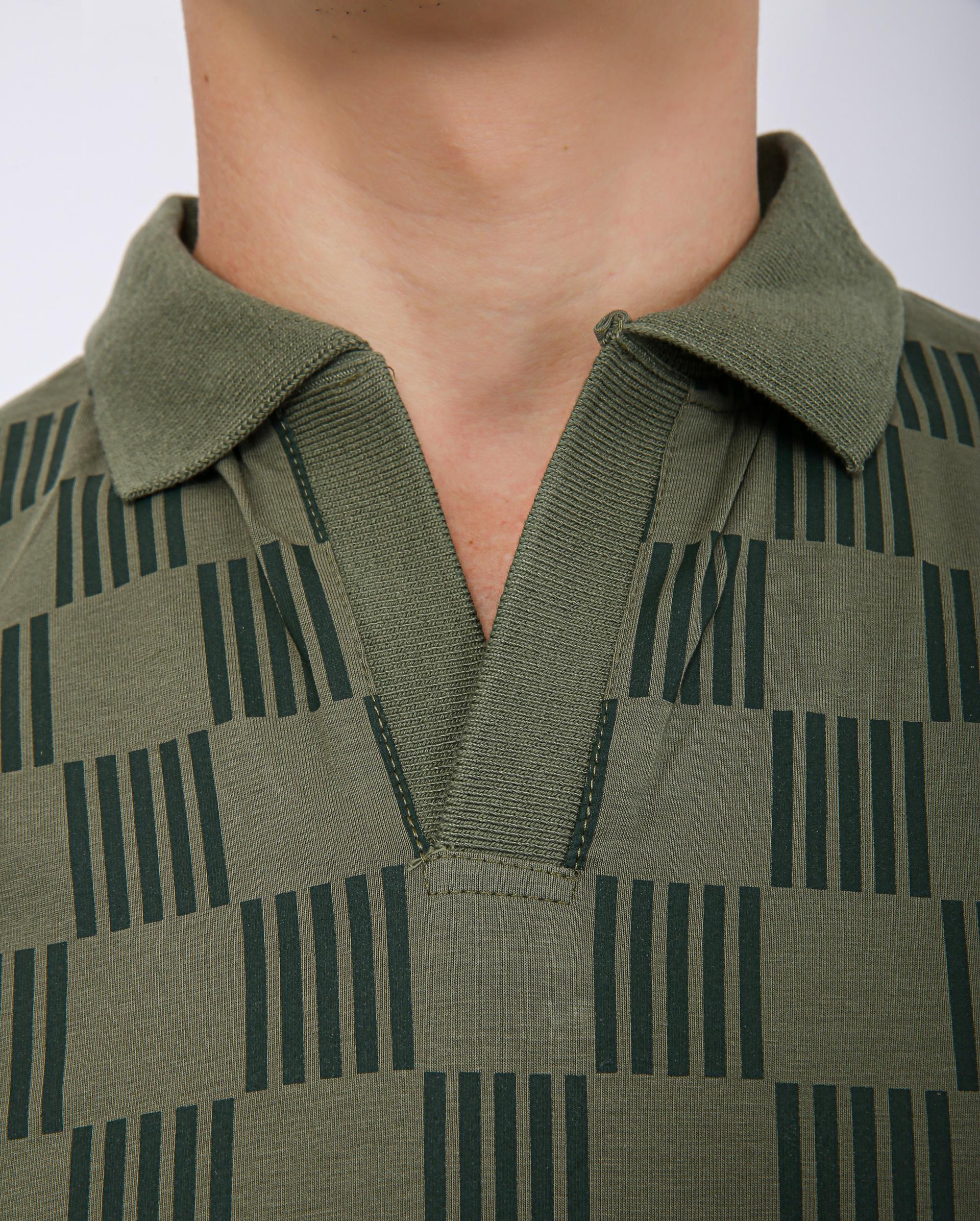 Men's Premium Printed Polo T-Shirt  - Green