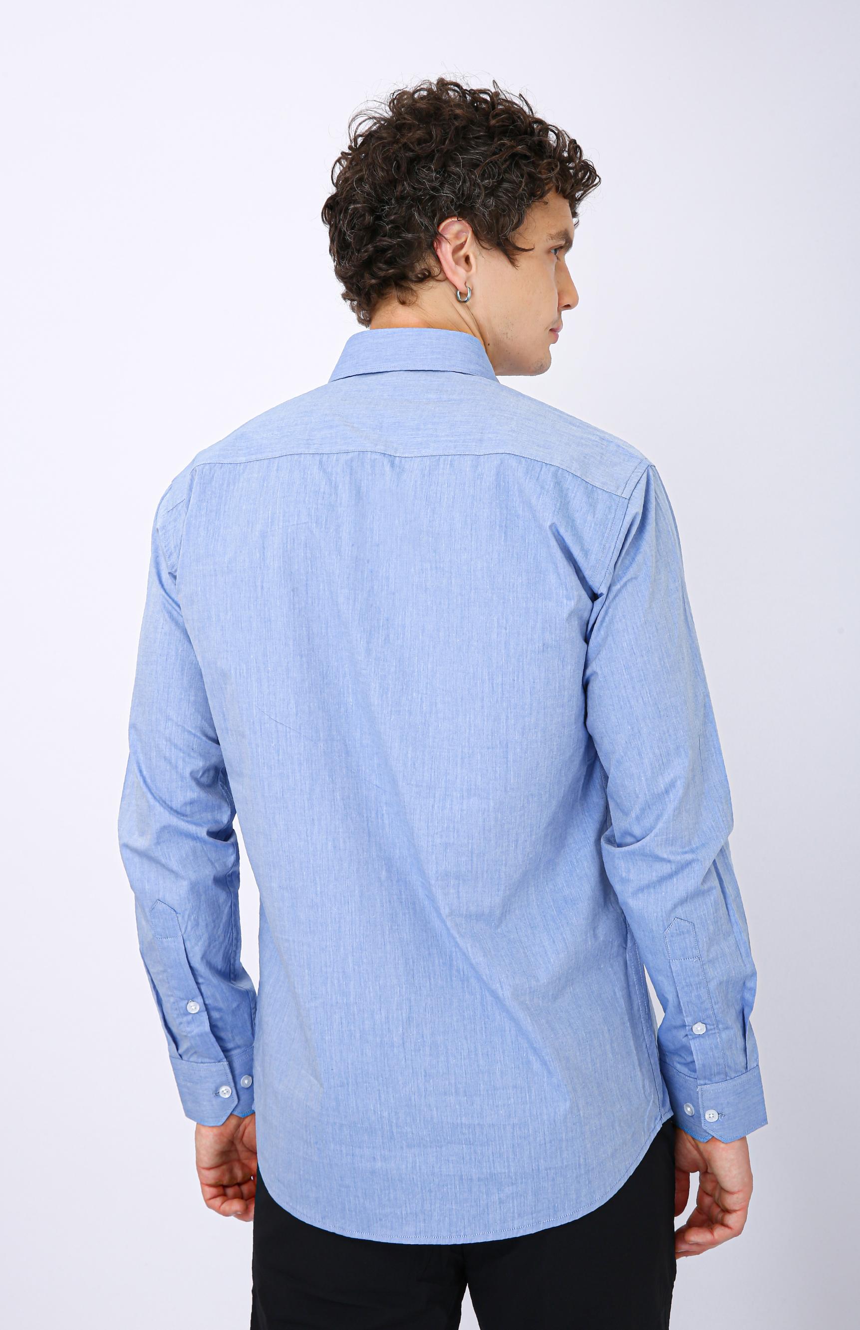 Premium Micro Check Formal Shirt -Light Blue