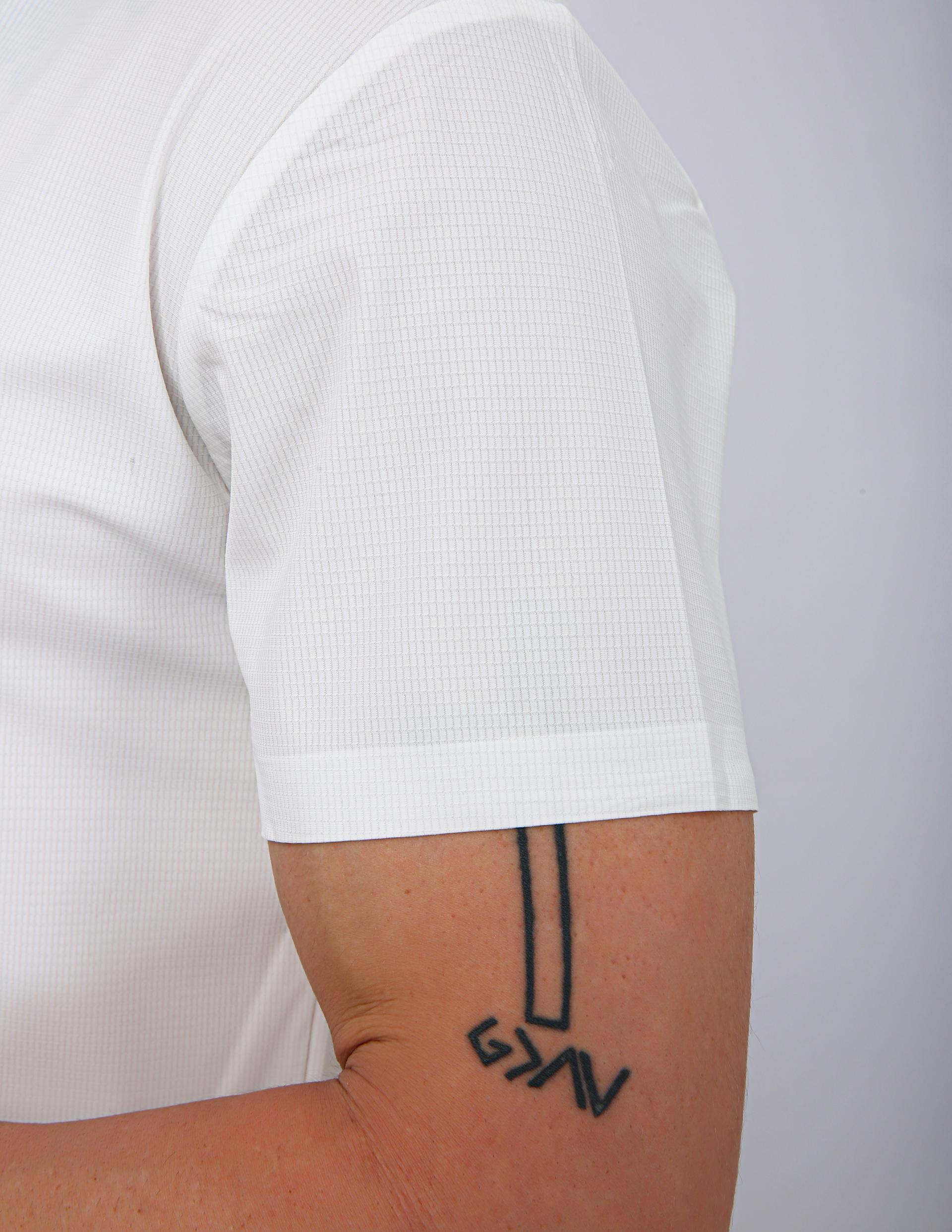 Men's Premium Solid Textured Casual Half Sleeve Shirt - White