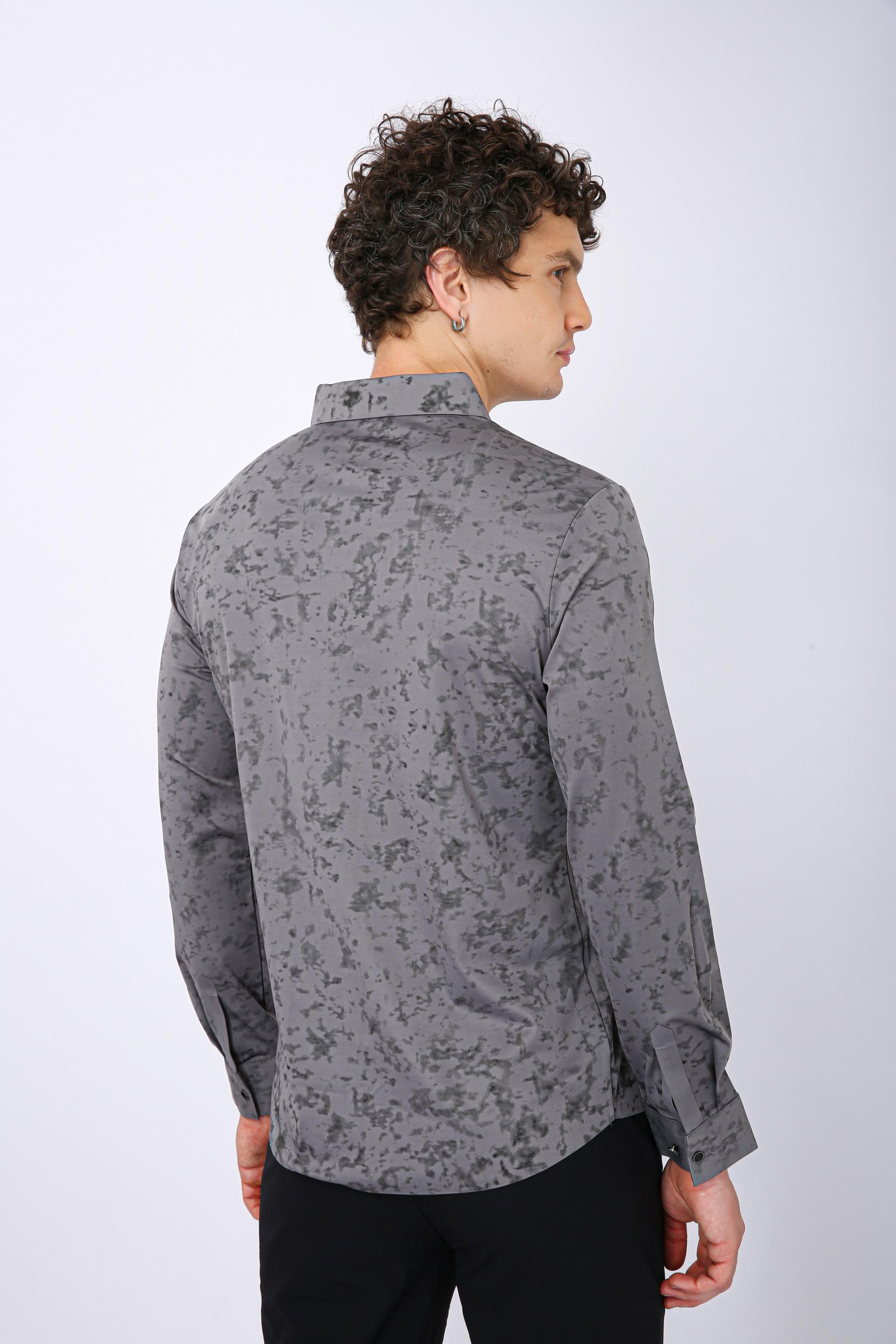 Premium Printed Casual Shirt - Grey