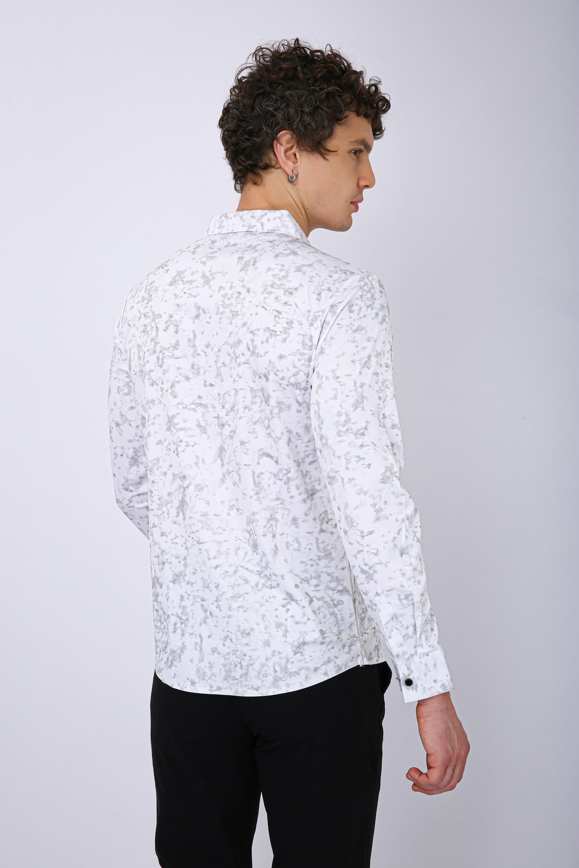 Premium Printed Casual Shirt - White