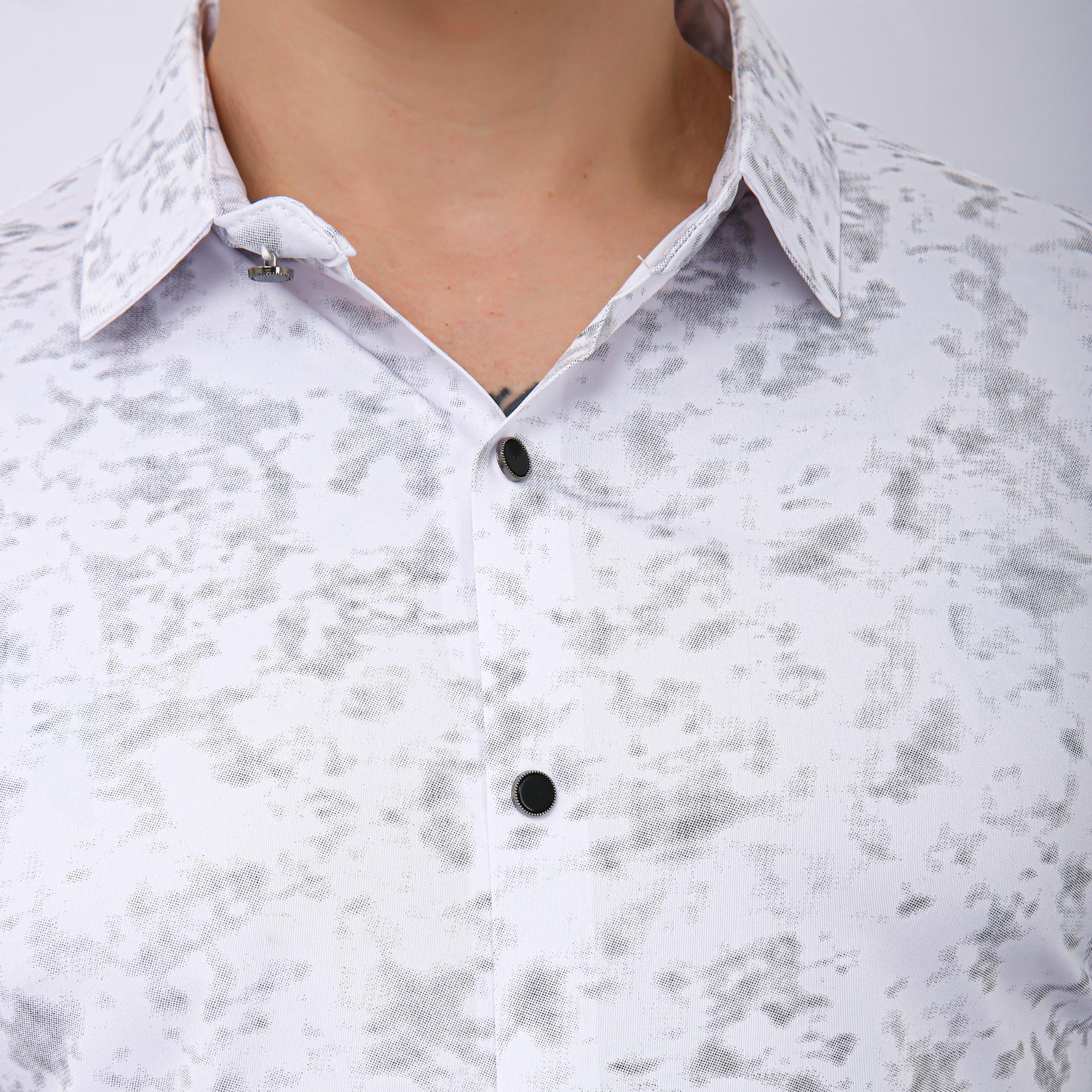 Premium Printed Casual Shirt - White