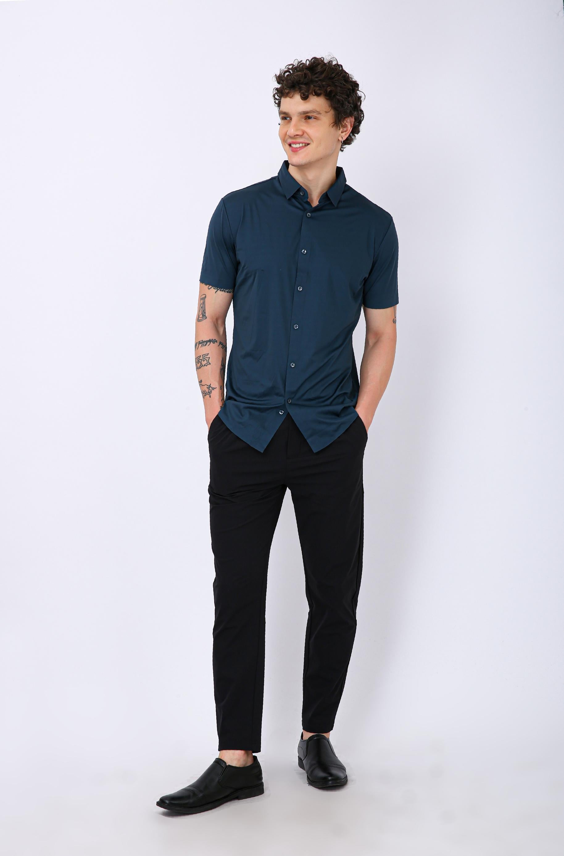 Men's Premium Solid Half Formal Shirt - Morpich
