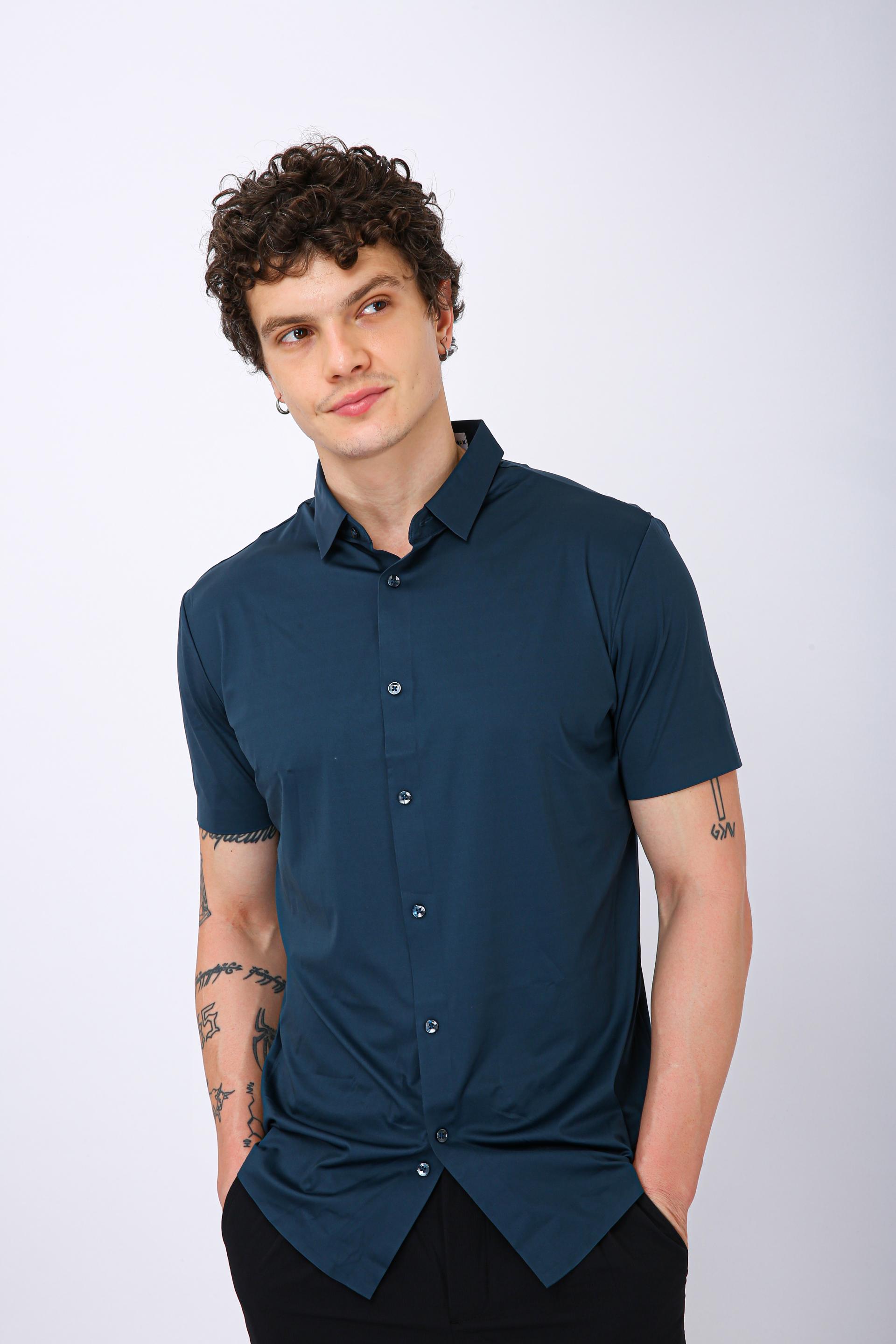 Men's Premium Solid Half Formal Shirt - Morpich