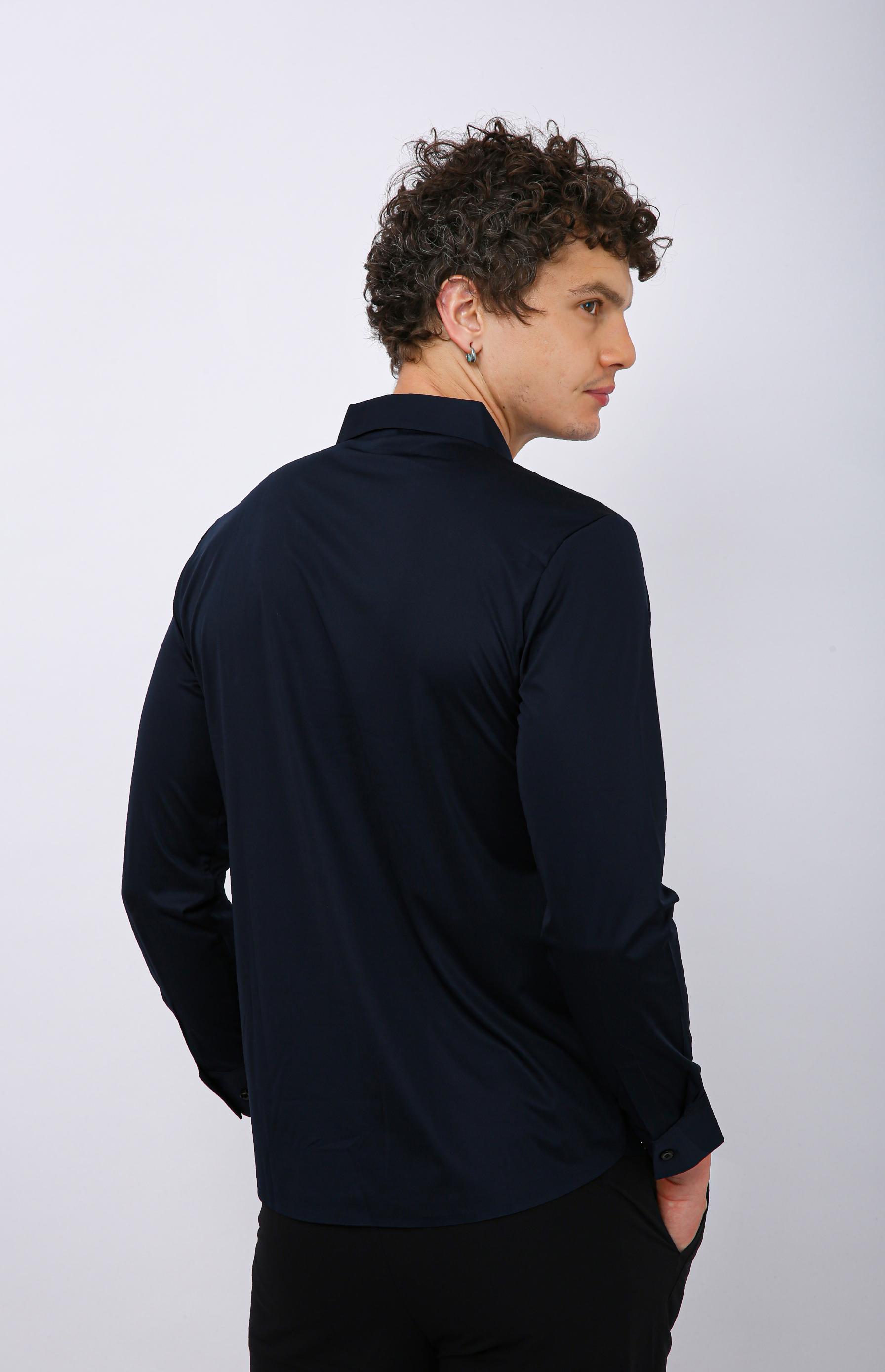 Premium Solid Formal Shirt  - Navy