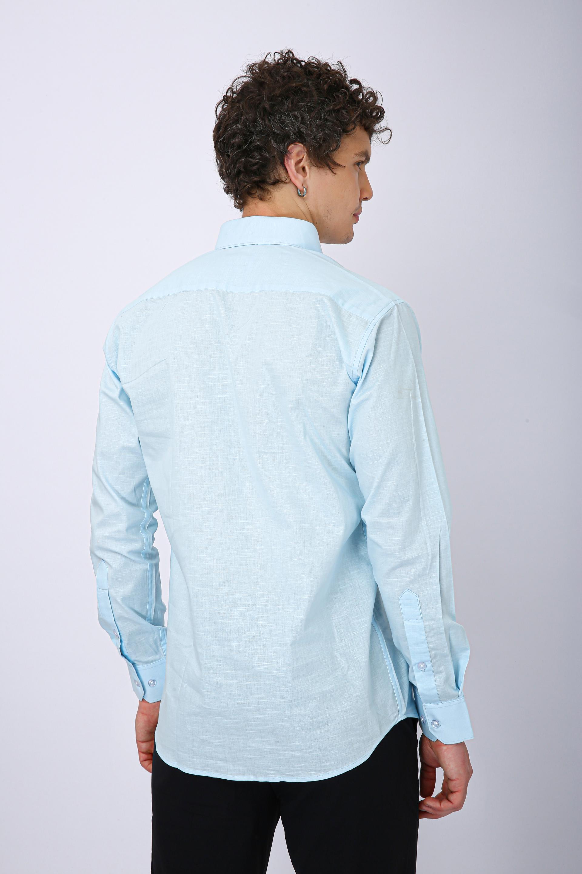 Premium Formal Cotton Shirt - Sky Blue