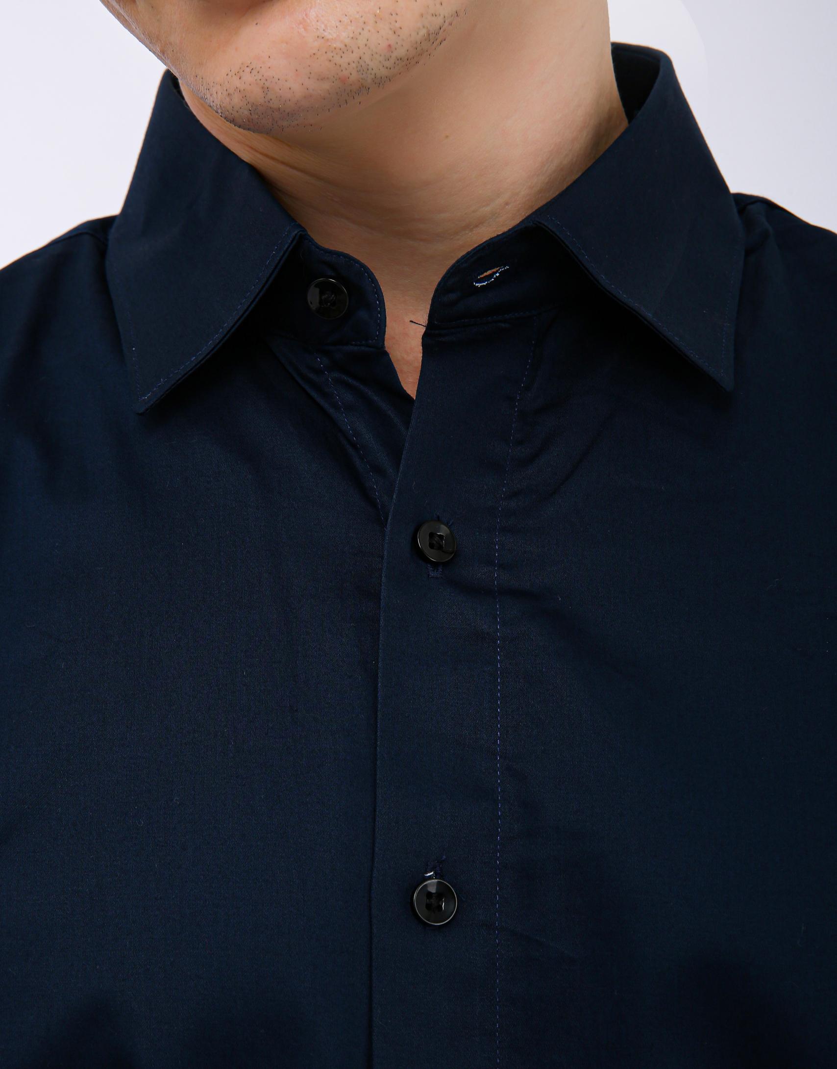 Men's Premium Solid Formal Shirt - Nevy Blue