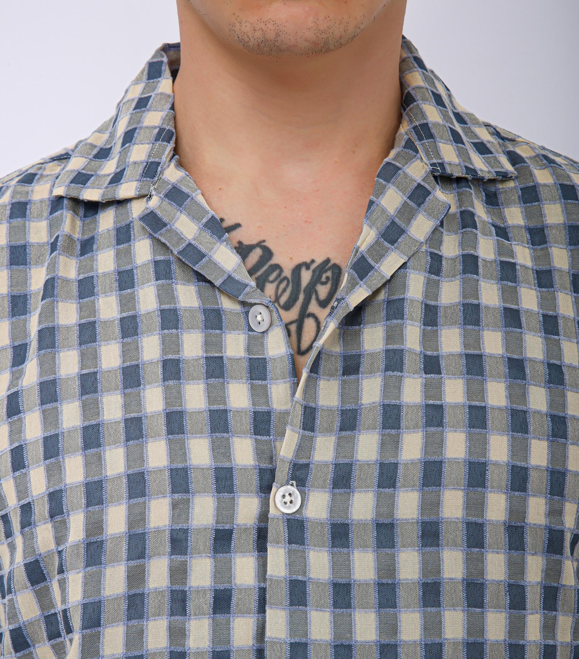 Men's Premium Checked Resort Shirt - Sky Blue
