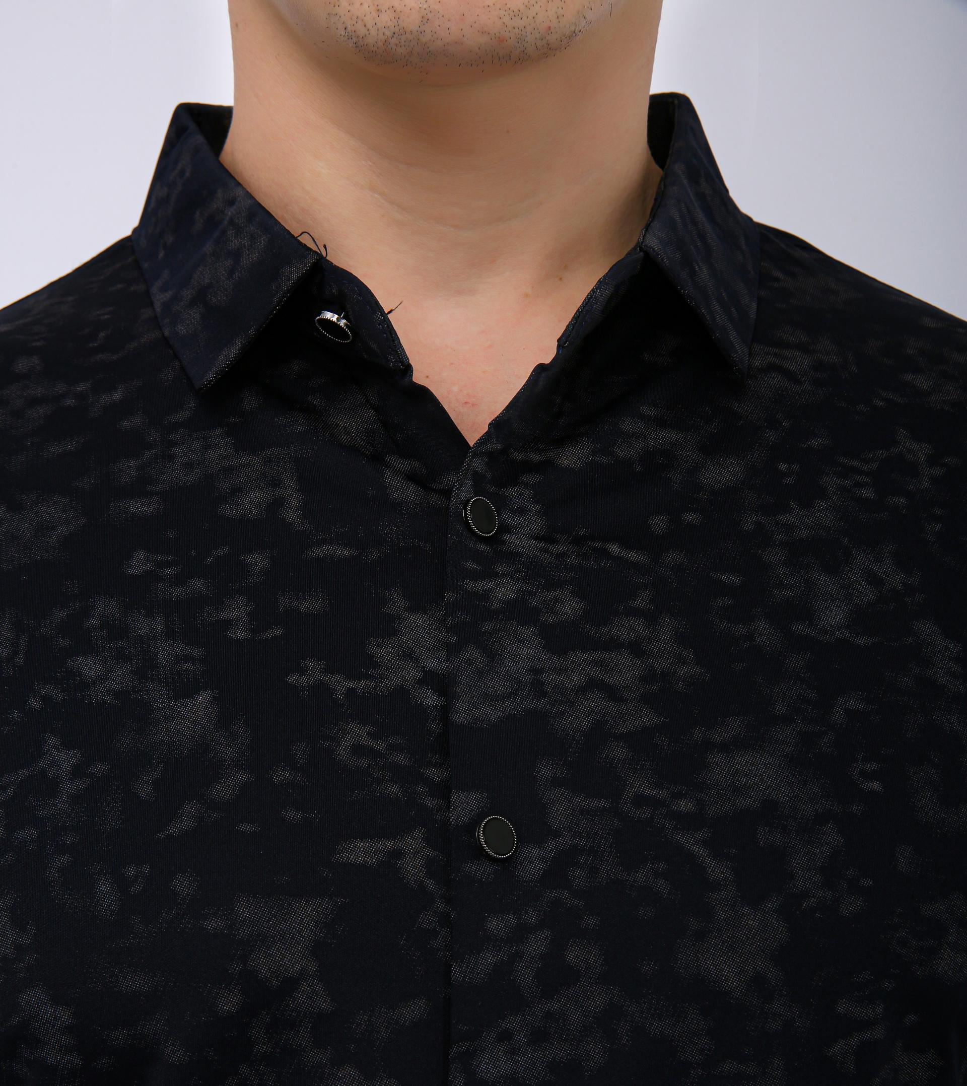 Premium Printed Casual Shirt - Navy