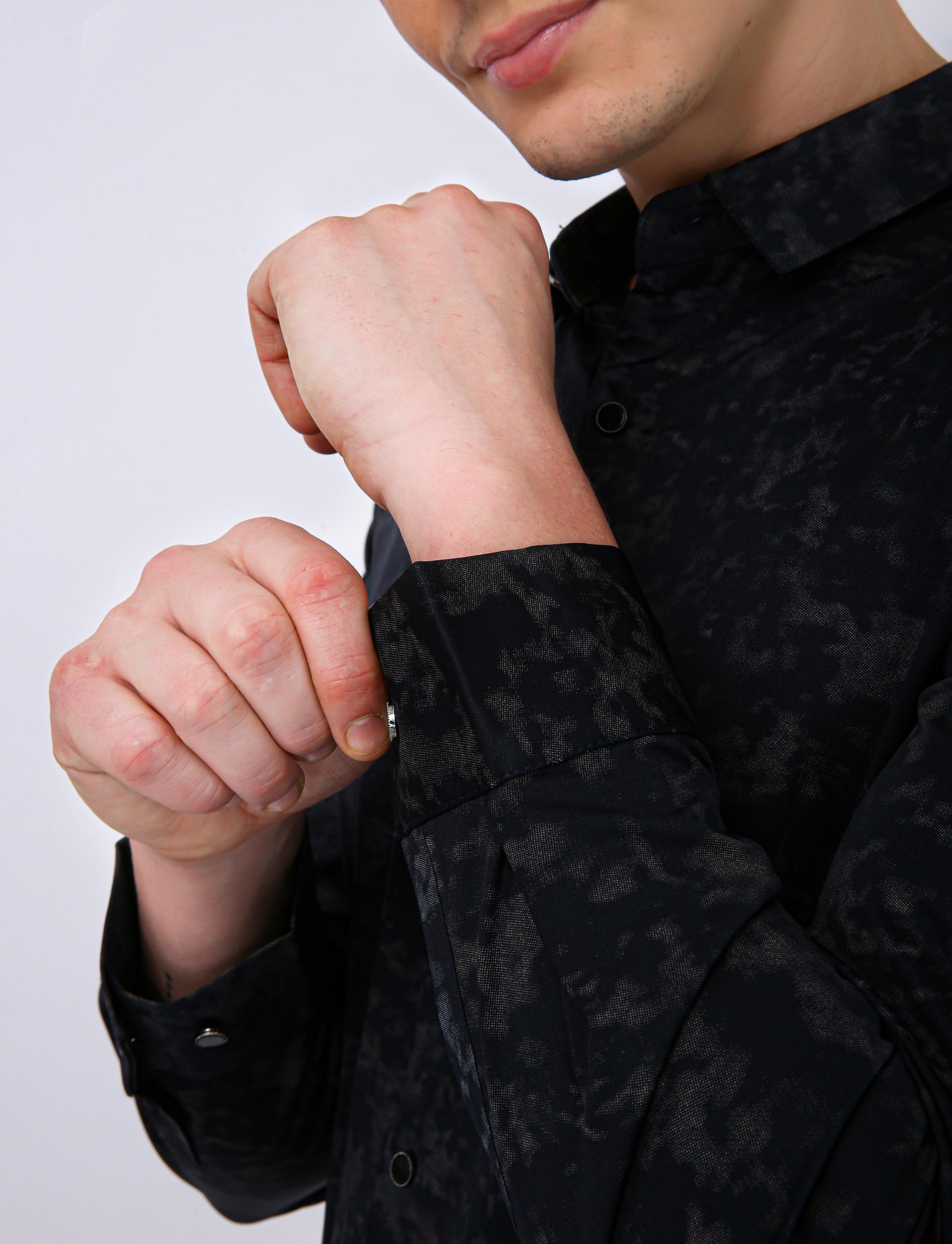 Premium Printed Casual Shirt - Navy